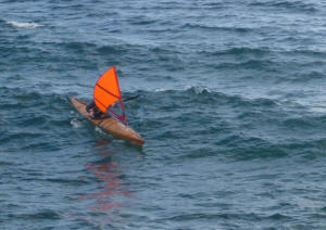 Kayak Sailing Lake Superior