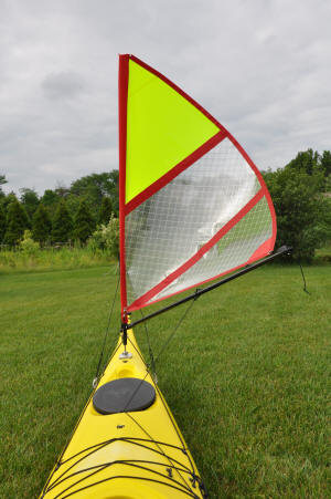Custom made mylar kayak sail kit.